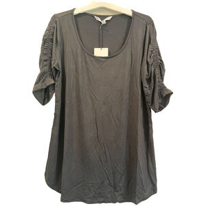 Hatch Maternity Black Shirt Size Small with 3/4 Shirred Sleeves ~ The Nines🌸NEW